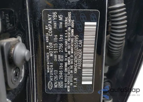 2014 Hyundai Genesis 5.0L z USA, uszkodzony, nr VIN KMHGC4DH2EU265995